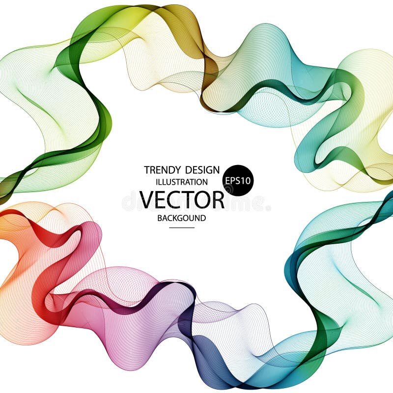 Set of colored waves. Design elements. eps 10 royalty free illustration