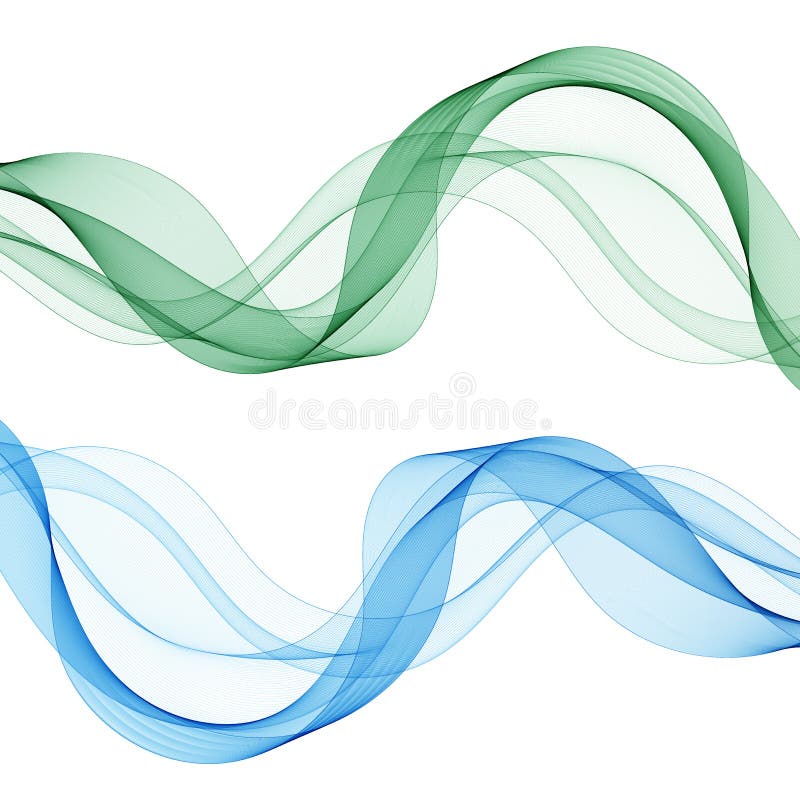 Set of colored waves. Wave pattern. Design element. Eps 10 stock illustration