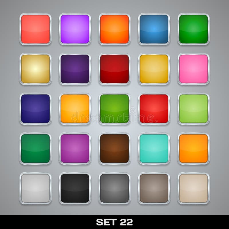 Set Of Colorful App Icon Templates, Frames, Backgrounds. Set 22