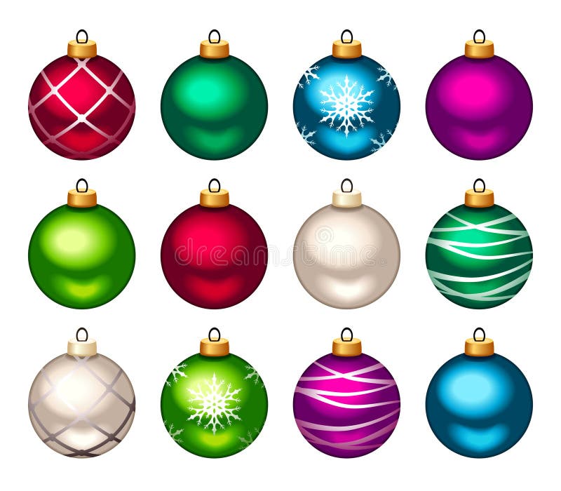 Christmas Balls. Black Silhouette. Stock Vector - Illustration of ...