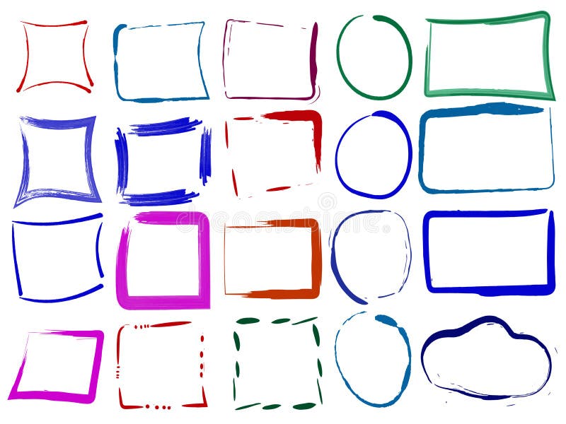 Set of colorful empty grunge frames. Vector illustration of colo vector illustration Set of colorful empty grunge frames. Vector illustration of colo vector illustration