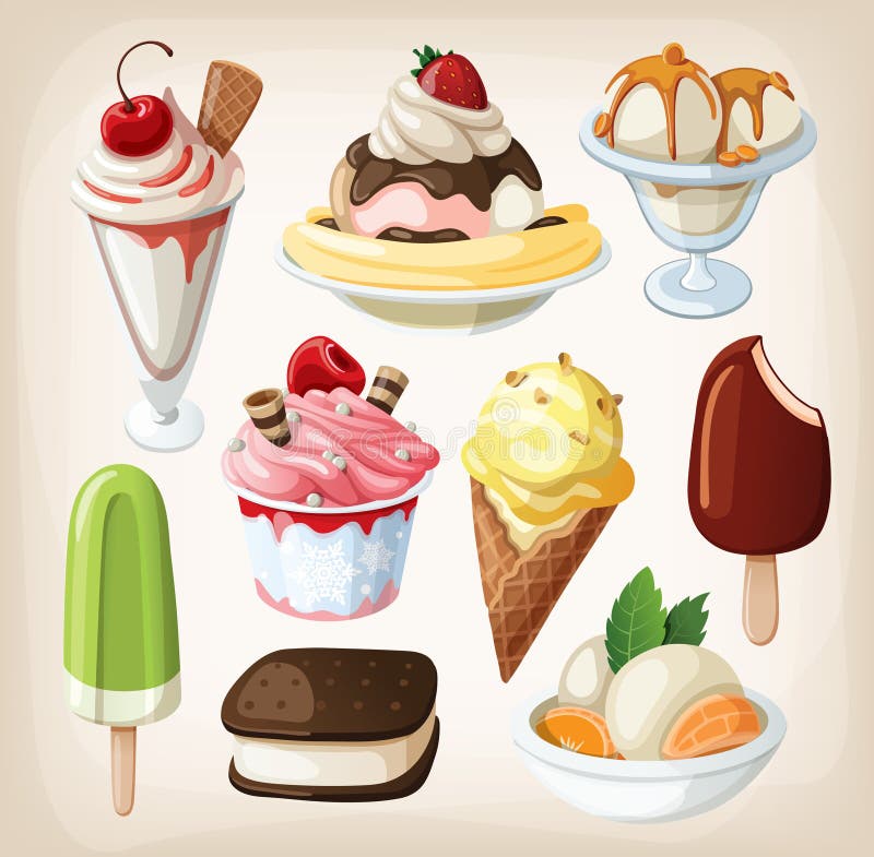 Download Ice Cream, Sundae Cone, Cartoon Ice Cream. Royalty-Free