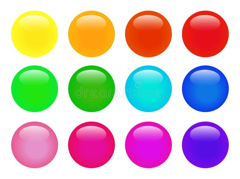 Set of colorful isolated glossy vector web buttons. Beautiful internet buttons on white background. vector illustration Set of colorful isolated glossy vector web buttons. Beautiful internet buttons on white background. vector illustration