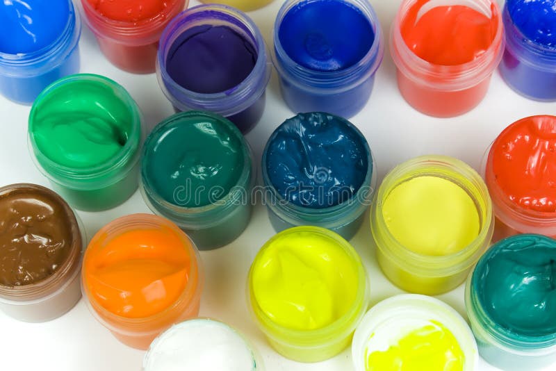 Set of colorful paints