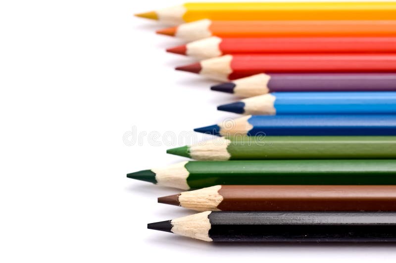 A set of colorful pencils