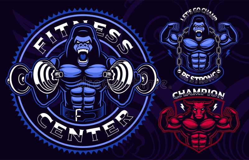 Gorilla Gym Training Vector Logo Design Graphic by HardTeam