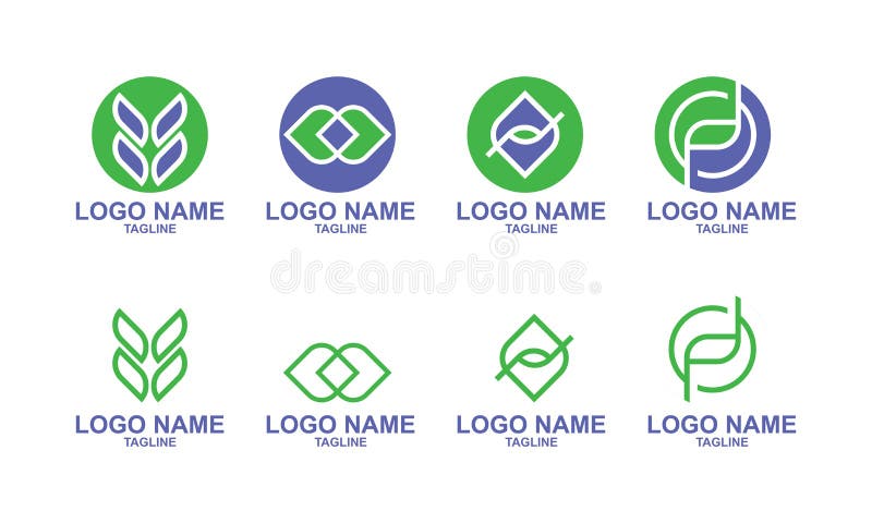 Set Of Company Logo Design Ideas Vector Stock Vector Illustration Of Branding Lines