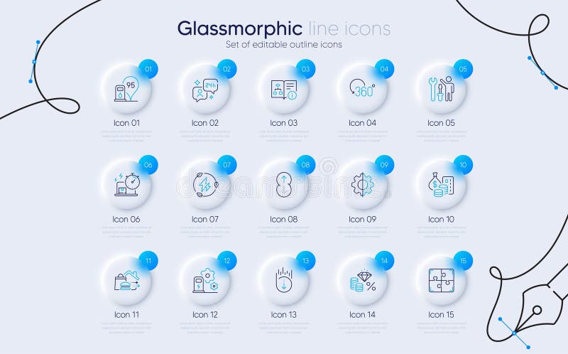 Set of Consulting, Money tax and Food delivery line icons for web app. Pictogram icon. Vector stock illustration