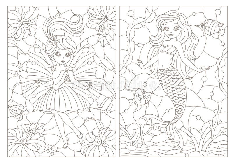Little Mermaid Mini Stained Glass Coloring Book