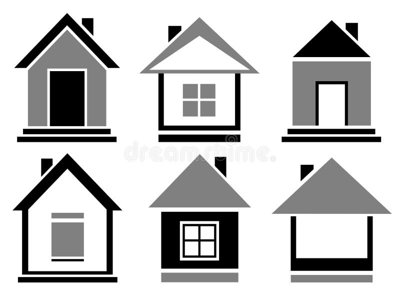 Set cottage icons