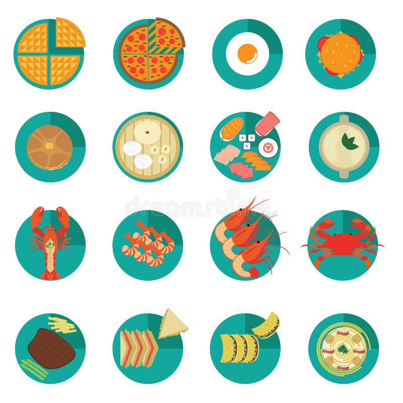 Set of Creative International Food Menu Vectors and Icons Stock Vector