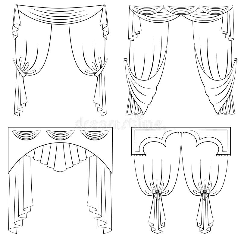Curtain Coloring Pages