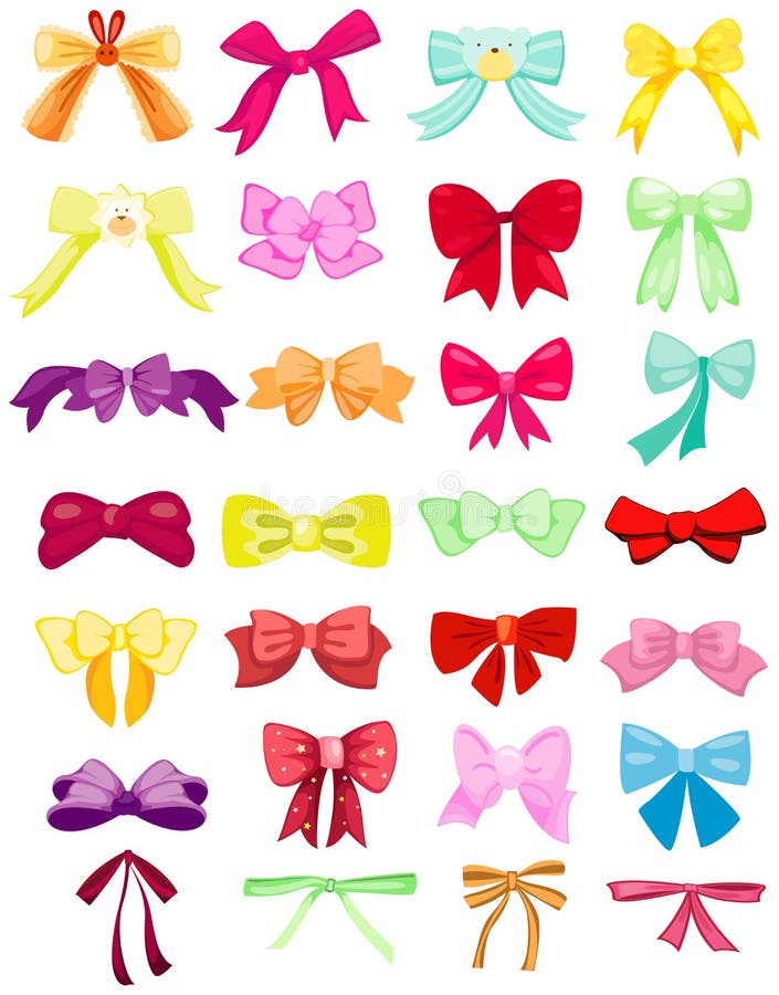 Set of cute bows