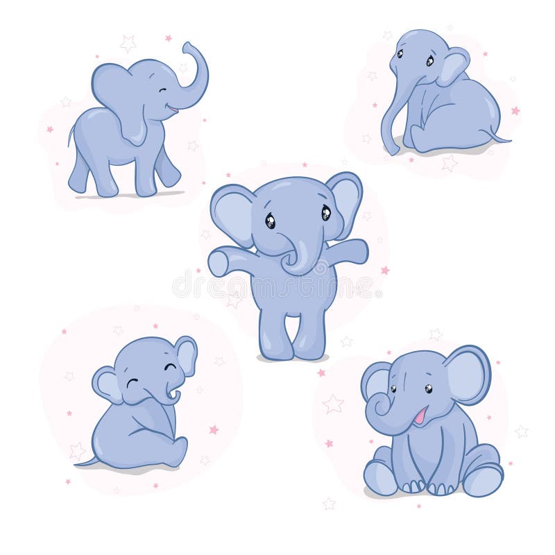 Cute Elephant Cartoon Lying Stock Vector - Illustration of ...