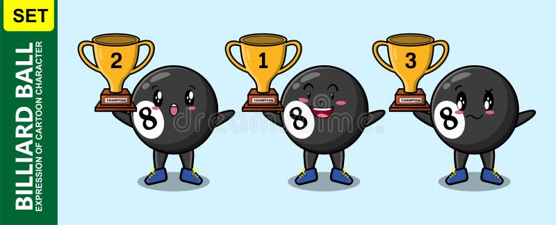 Behind the 8 Ball Mini Cup Series Free Lettering 8 Ball Trophy Billiards 