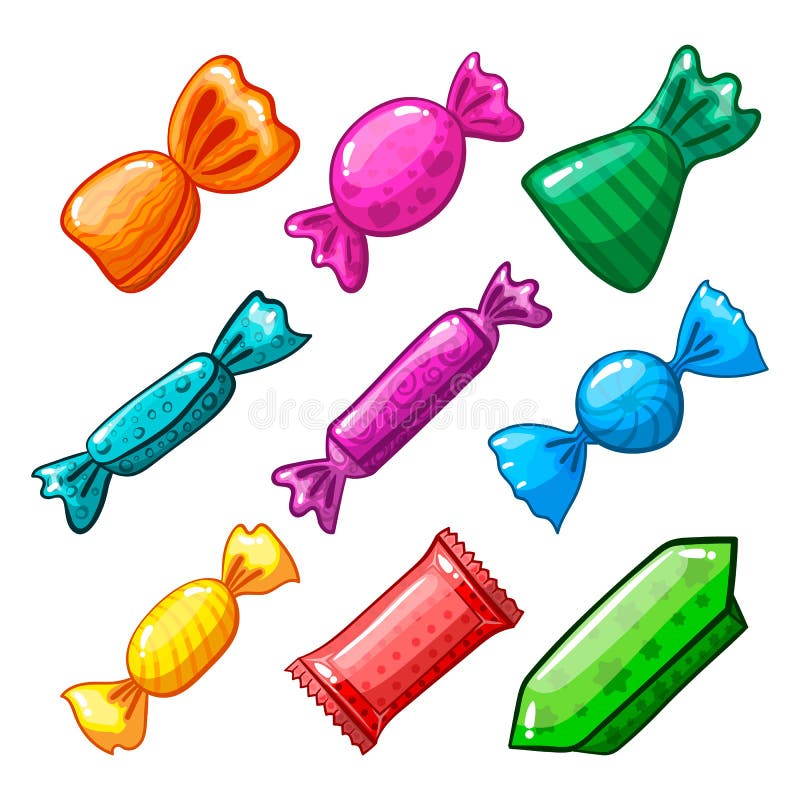Set with Cute Cartoon Candy Stock Illustration - Illustration of lollipop, design: 81463264 Set with Cute Cartoon Candy Stock Illustration - Illustration of lollipop, design: 81463264