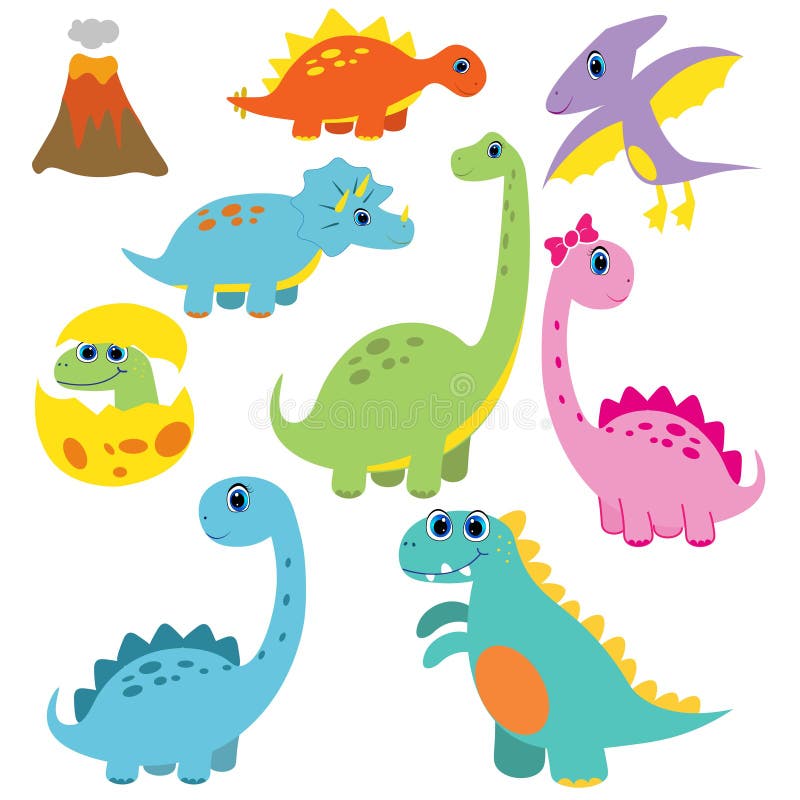 Dinosaurs cartoon stock vector. Illustration of animal - 18822076