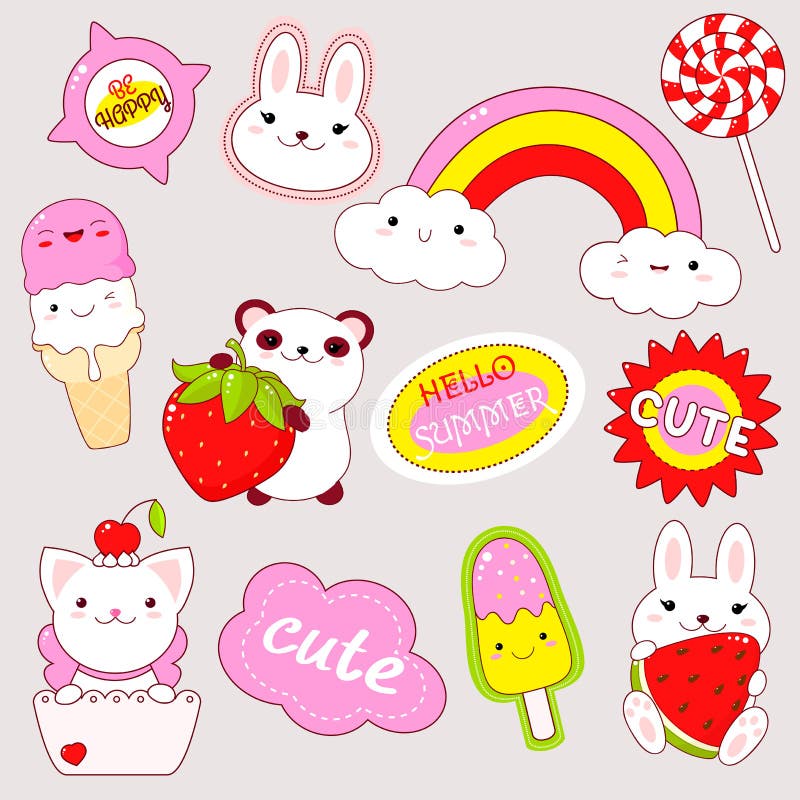 Printable Cupcake Stickers  Print and Cut Kawaii Stickers