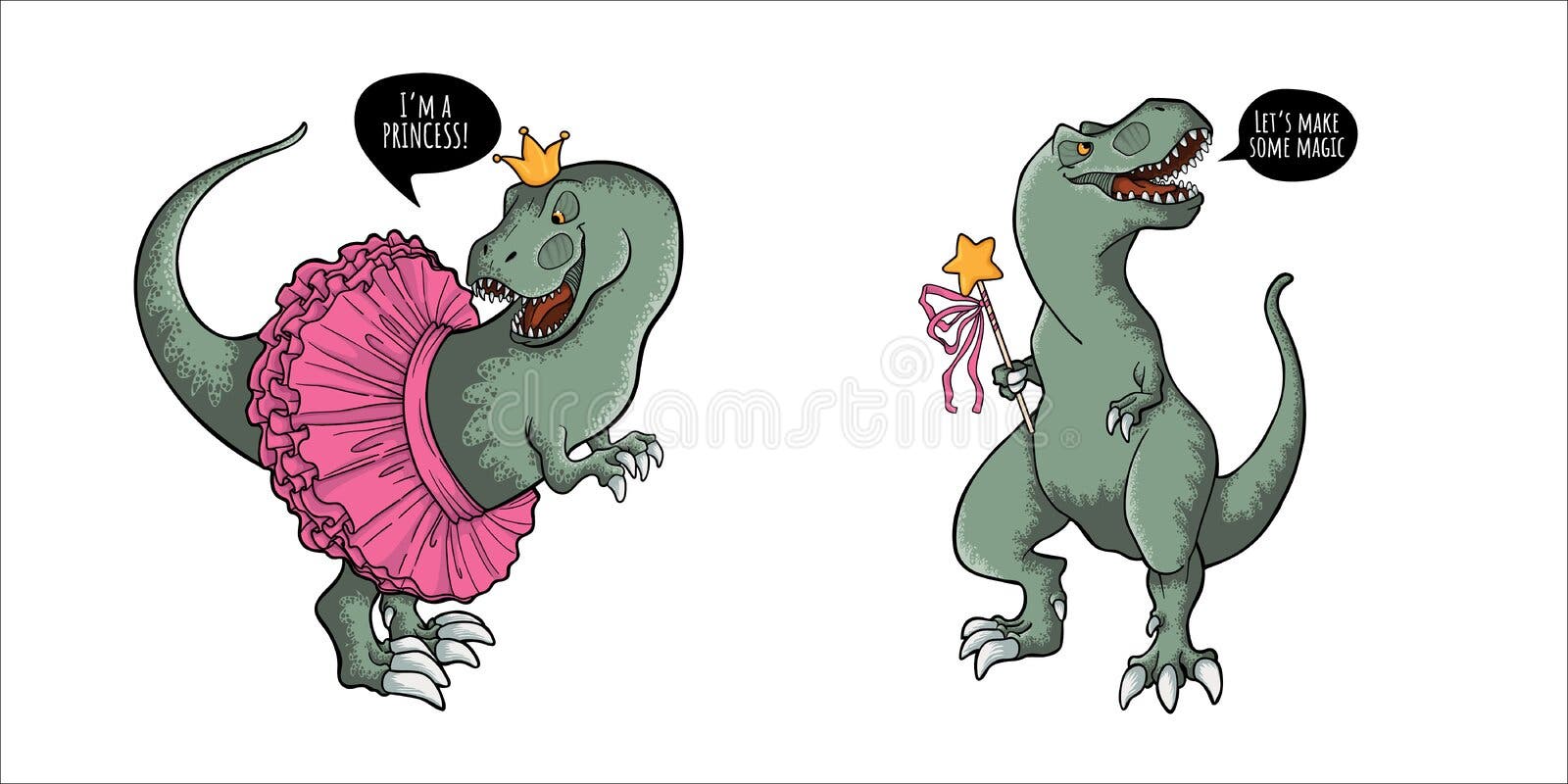 Premium Vector  Cute tyrannosaurus rex cartoon illustration. t