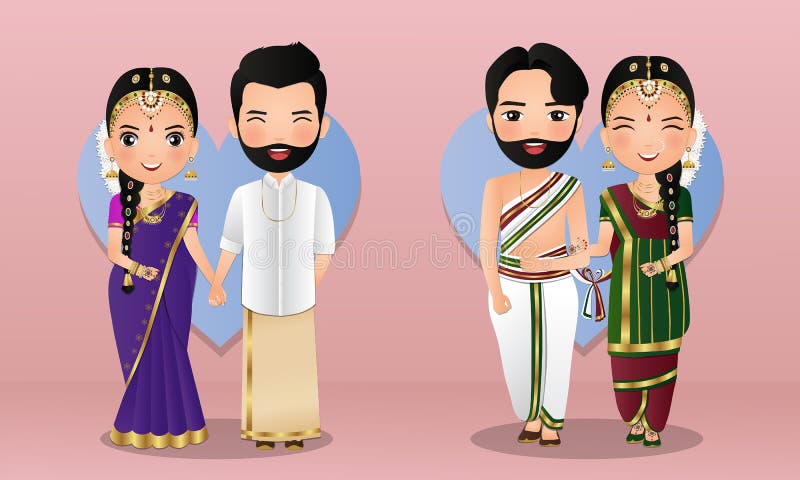 Wedding Invitation Card the Bride and Groom Cute Couple in Traditional Indian Dress Cartoon Character. Vector Illustration. Stock Vector - Illustration of backdrop, congratulation: 205857008 Wedding Invitation Card the Bride and Groom Cute Couple in Traditional Indian Dress Cartoon Character. Vector Illustration. Stock Vector - Illustration of backdrop, congratulation: 205857008