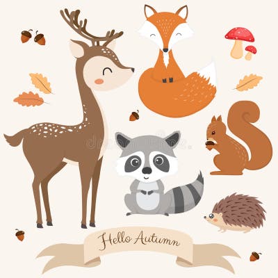 Woodland Animals Stock Illustrations – 22,726 Woodland Animals Stock ...