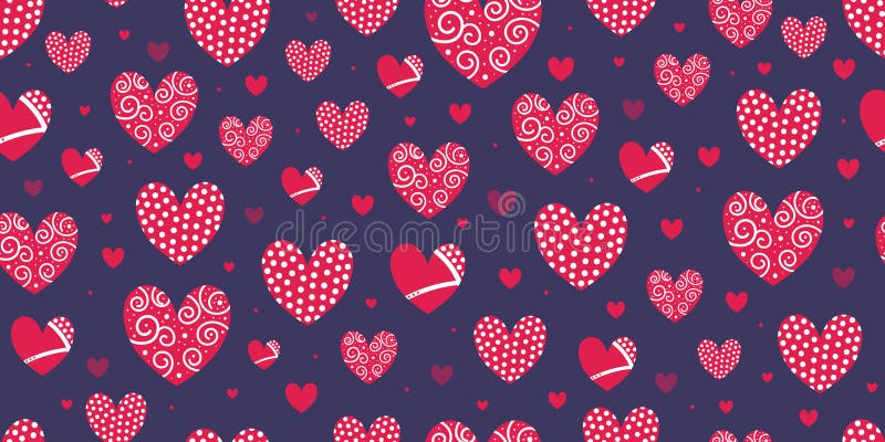 Set czerwoni serca z geometrycznymi kształtami wśrodku Bezszwowy wz?r dla druku ilustracji Set czerwoni serca z geometrycznymi kształtami wśrodku Bezszwowy wz?r dla druku ilustracji