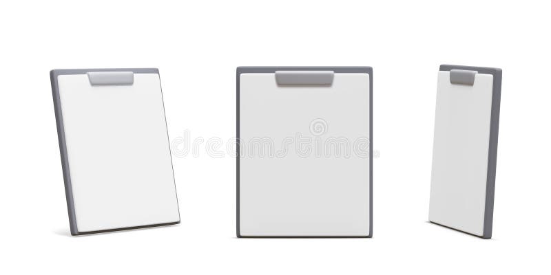 Set of 3d realistic document icon isolated on white background. Files or text documents symbol for modern websites and mobile app vector illustration