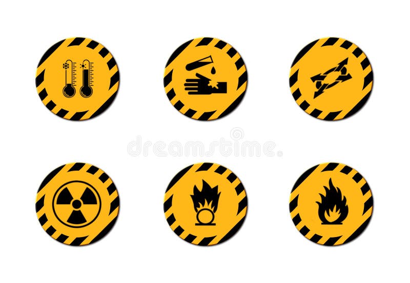 Set of 6 hazard icons 1