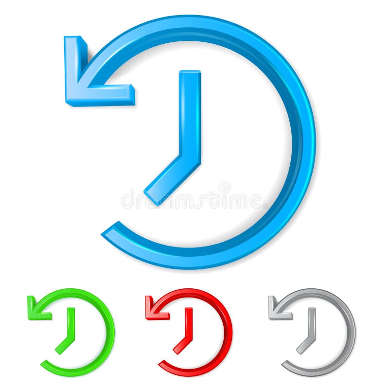 Set of at-sign Symbols with 3D Metal Effect Stock Vector - Illustration