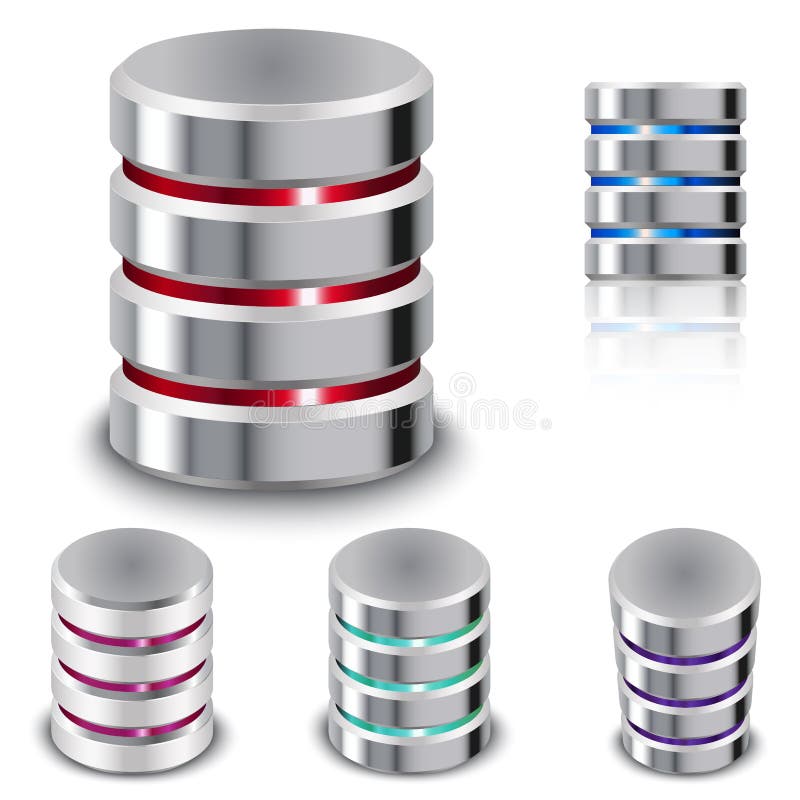 Set Database and Hard Disk Icon vector illustration Set Database and Hard Disk Icon vector illustration