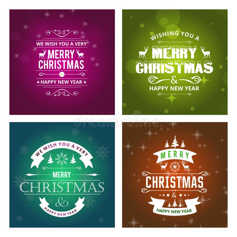 Set de caractere pentru Crăciun fericit vector illustration