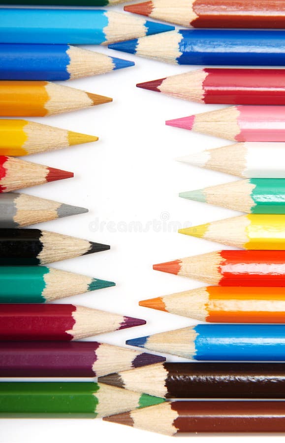 Set de creioane colorate stock photography