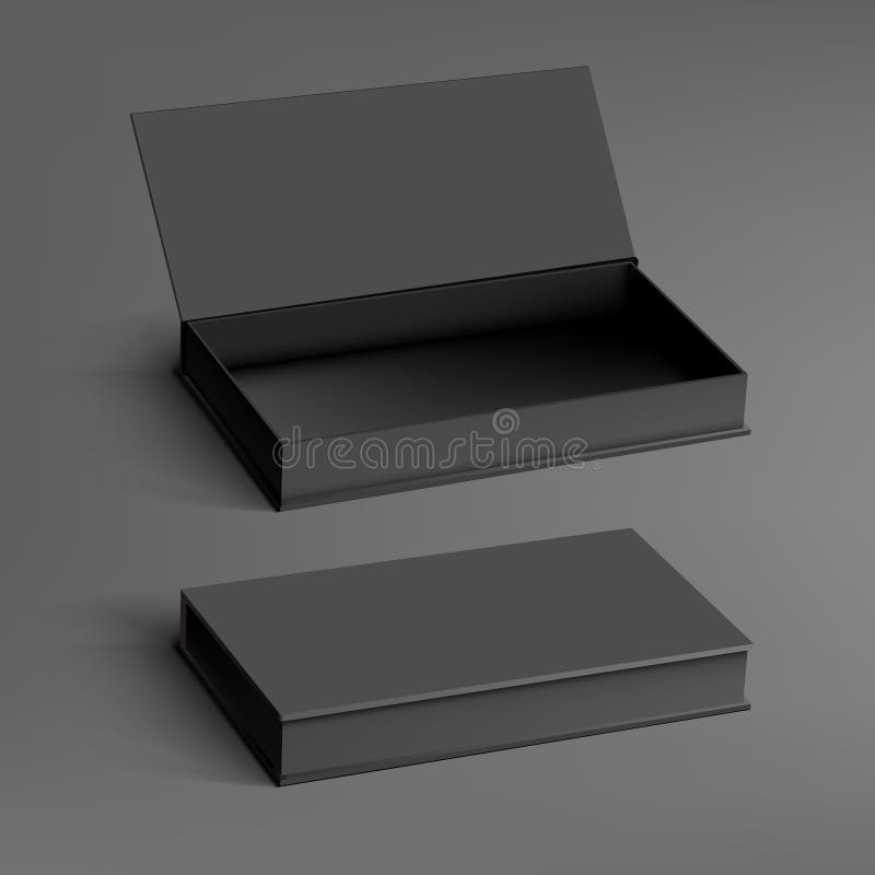 Set de cutii de carton pentru ambalaje deschise și închise vector illustration