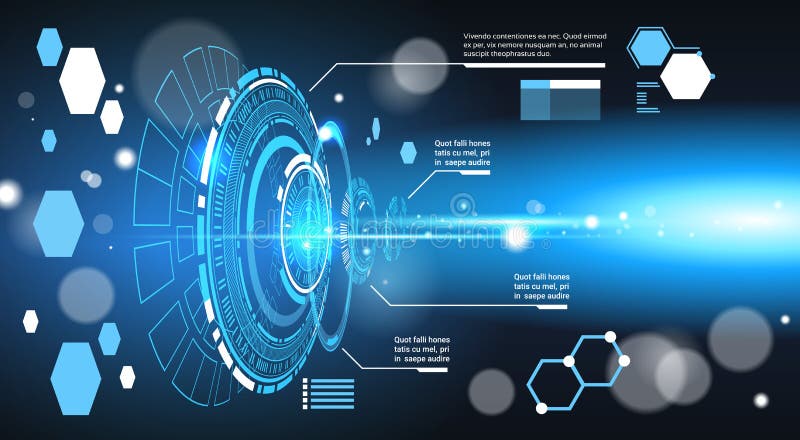 Set de diagrame computerizate futuristice pentru șabloane de fundal abstracte tehnice și banner pentru grafice cu copie vector illustration