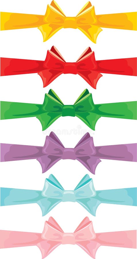 Set de diferite arcuri de culori izolate stock illustration