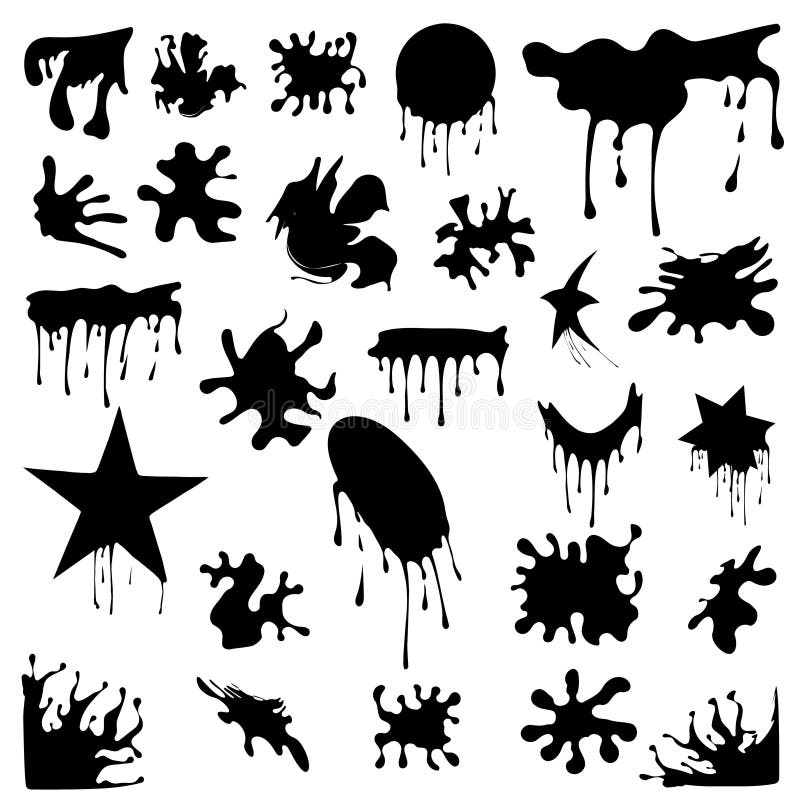 Set de elemente splasare royalty free illustration