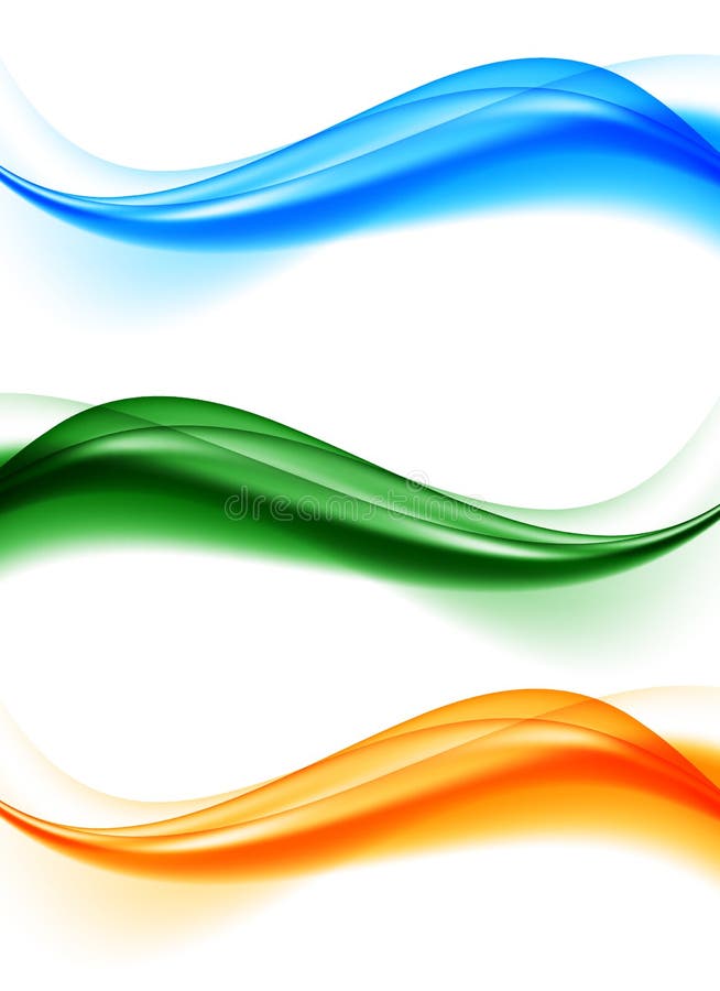 Set de linii elegante, suple, abstracte și ondulate stock illustration