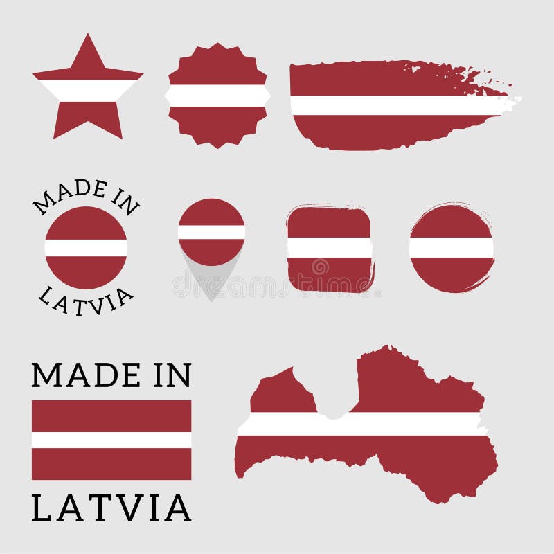 Set de pavilioane ale Letoniei. ilustrare vectorială vector illustration