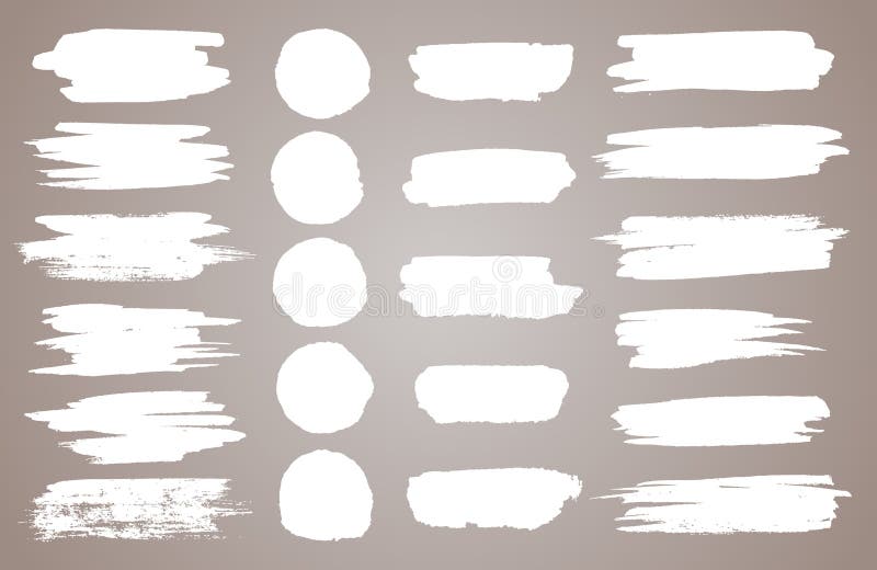 Set de pete de cerneală albă vectori. tușă de tușă pentru tufișuri de tuș cu cerneală neagră vectorială sau textură rotundă. artă royalty free illustration