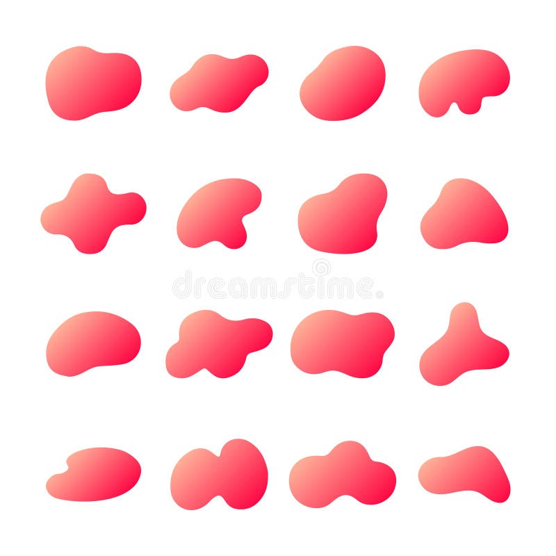 Set de pictograme gradient Bloburi organice vectoriale stock illustration