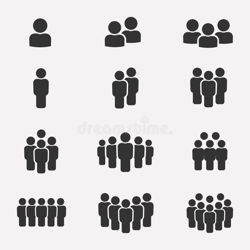Set de pictograme pentru echipă royalty free illustration