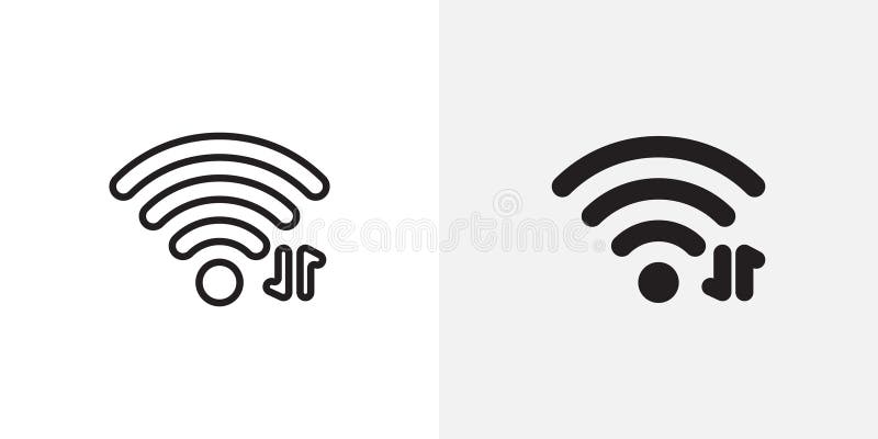 Set de pictograme pentru semnal WIFI stock illustration