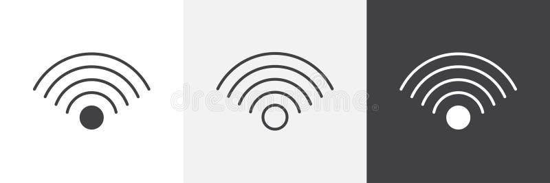 Set de pictograme pentru semnal WIFI stock illustration