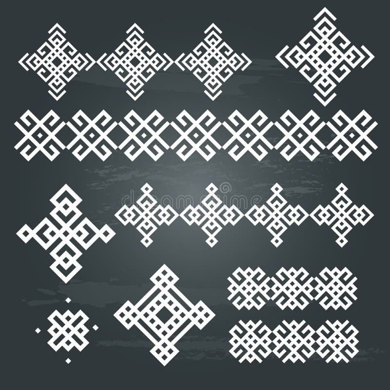 Set de proiectare geometrică etnică royalty free illustration