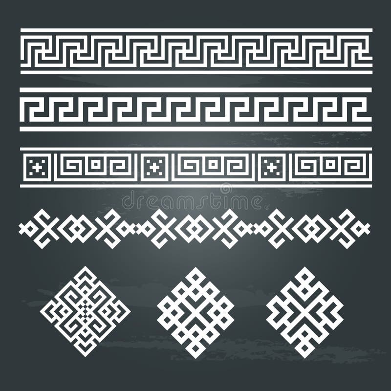 Set de proiectare geometrică etnică vector illustration