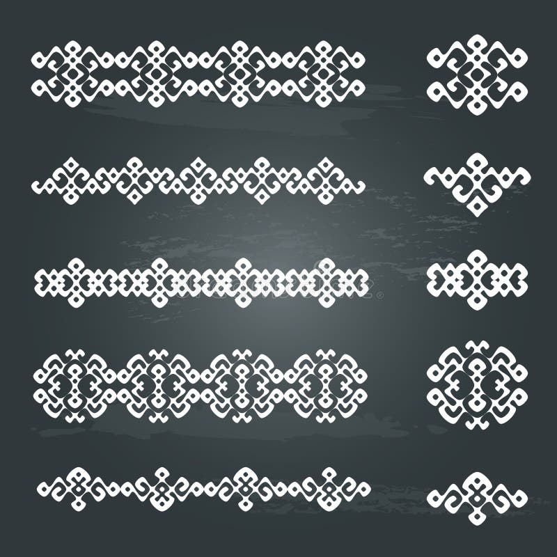 Set de proiectare geometrică etnică stock illustration