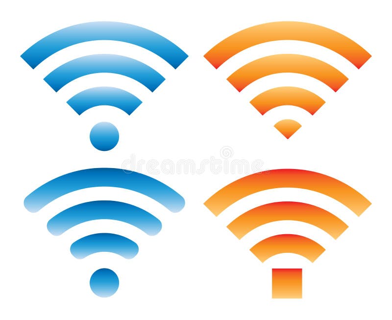 Set de semnal WiFi stock illustration