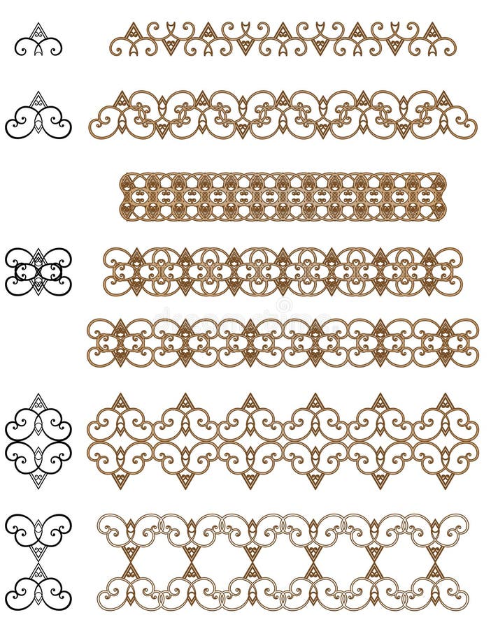 Set of decorative elements.