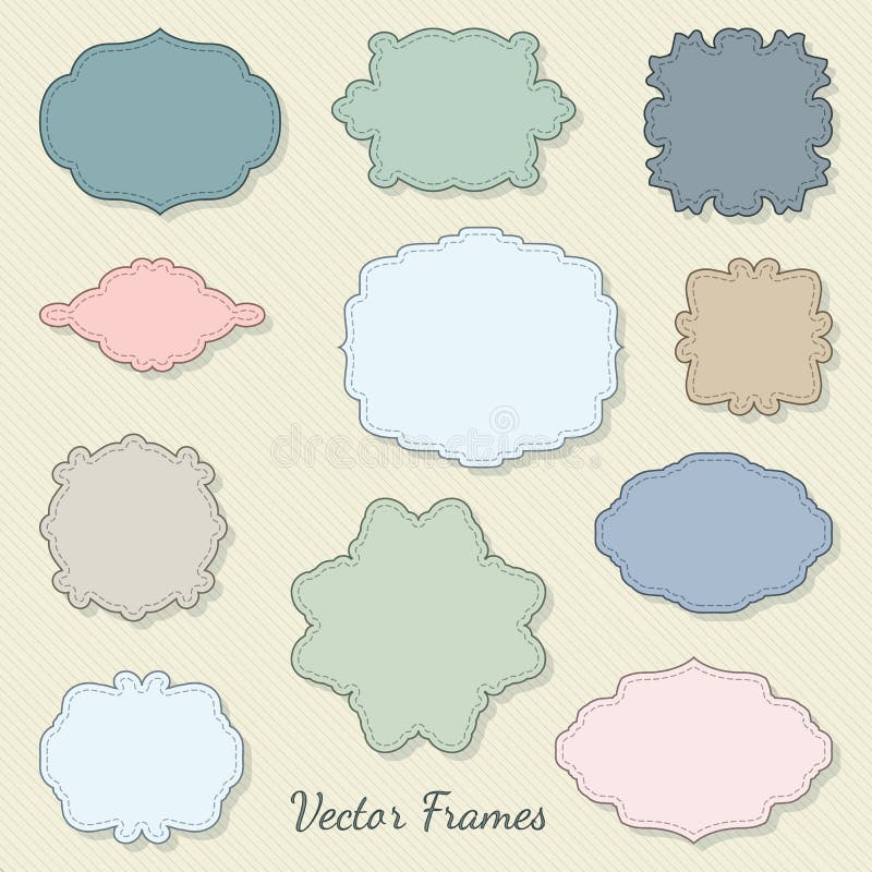 Set of decorative labels stock vector. Illustration of collection 48333239