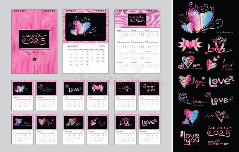 calendar-2025-template-for-holiday-happy-valentine-s-day-concept-desk